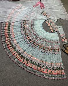 Lehenga Choli-Bordado de Georgette de imitación, diseño moderno, Color increíble, proveedor al por mayor de Surat, India - Product Image 5