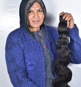 Paquet aligné de cuticules non traitées indien 100% Machine droite naturelle Double trame vierge femmes noires Extensions de cheveux humains - Product Image 2