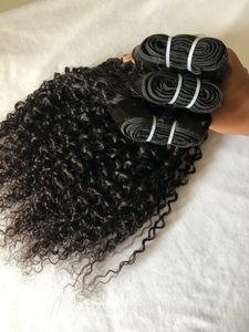 Extensiones de cabello humano virgen indio rizado de 16 \ "de alta calidad, doble trama, máquina de un solo donante, procesado indio - Product Image 5