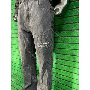 กางเกงยีนส์สโตนวาชของผู้ชายออกแบบได้ตามต้องการสไตล์ที่เป็นเอกลักษณ์ตกแต่งด้วยหมุดที่มีน้ำหนักเบาลายเอวกลางแบบลำลอง - Product Image 2