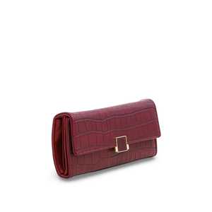 Portefeuille décontracté en cuir véritable marron P70857 Style d'affaires antivol Caractéristique pli ouvert Logo Polyester peau de vache Chaînes métalliques - Product Image 3