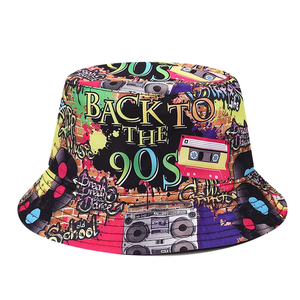 Custom Logo Sublimation Printed <b>Bucket</b> <b>Hat</b> Manufacturer's Outdoor <b>Reversible</b> Double-Sided Sun Protection Solid Color - Product Image 4