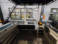 Bateau de pêche en aluminium Profisher de 7,5 m/25 pieds avec cabine entièrement fermée et inclinée vers l'avant, certifié CE