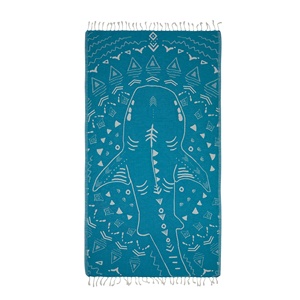 Toalla de Playa Turca 90x180 cm al por Mayor - Jacquard de Tiburón 100% Algodón Turco, Proveedor OEM para Hoteles, Piscinas y Spas - Product Image 3