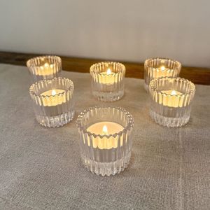 Oyster en verre transparent photophore bougeoir verre photophore votif pour anniversaire de mariage - Product Image 3