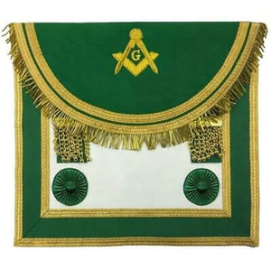 High Quality Design Hand Embroidered Masonic Aprons Wholesale Oem Service Breathable Men Regalia Masonic apron - Product Image 1