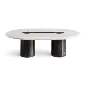 Modern <b>Marble</b> and Mango Wood Solid Wood Eco-Friendly Durable Coffee <b>Table</b> for Home Living Room Restaurant Use - Product Image 1