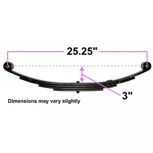 Nuevo resorte de hoja de doble ojo 4 hojas 1750lbs #20015/25-1/4 "Ajuste de eje de remolque de alta calidad - Product Image 3