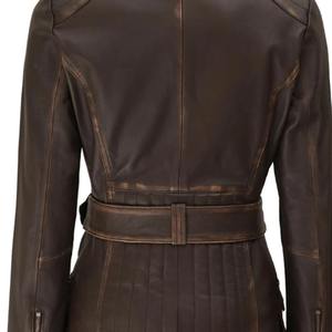 Nouveauté Veste tendance en cuir de haute qualité pour femmes Veste tendance en cuir pur design pour femmes Premium Slim - Product Image 4
