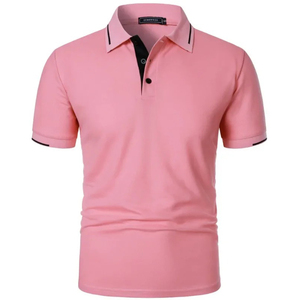 Polos de golf de manga corta de alta calidad al por mayor para hombre, Polo ajustado de verano con cuello vuelto y logotipo bordado personalizado - Product Image 6
