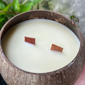 300 Gram Coco Eco Brand Handmade Eco-Friendly <b>Coconut</b> Shell <b>Candle</b> <b>Coconut</b> Wax-Lime Scent Holiday - Product Image 1