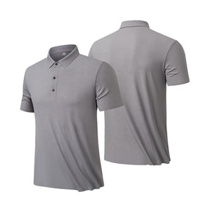 2025 verano Color personalizado Camiseta de manga corta secado rápido hielo fresco malla solapa Color sólido Slit Polo para publicidad al por mayor - Product Image 3
