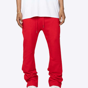 กางเกงวอร์มผ้าคอตตอนสไตล์สตรีทผ้าฟลีซแบบลำลองเอวกลางกางเกงวอร์มขาบานสำหรับผู้ชายมาใหม่โลโก้ที่กำหนดเอง - Product Image 2