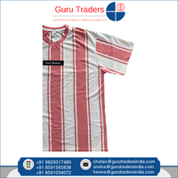 Kaus garis-garis vertikal pria bahan katun poli pakaian kasual kualitas standar tinggi Tersedia dengan diskon harga pasar