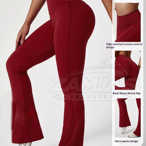 Pantalon de yoga moulant pour femme à prix d'usine, avec logo personnalisé et impression sur mesure - Product Image 2