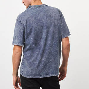 Mejor Material ácido tela lavada nuevo estilo hombres camisetas/venta al por mayor transpirable hombres ácido lavado camisetas - Product Image 6