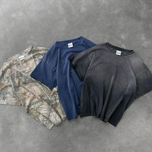 Camiseta Holgada de Algodón Peinado Suave de Alta Calidad con Efecto Desgastado por el Sol, Estilo Cuadrado, con Estampado Digital de Camuflaje Realtree - Product Image 4