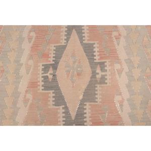 Vintage 4.3x7.6 ft <b>Rug</b>, Turkish <b>Rug</b>, Gray <b>Abstract</b> <b>Rug</b> Wool - Product Image 3