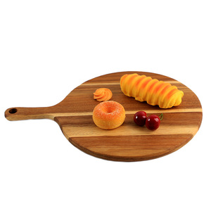 Bandeja Redonda Grande de Madera Mixta de Lujo para Charcutería, para Servir en Eventos de Catering y Bodas, Exhibición de Alimentos - Product Image 4