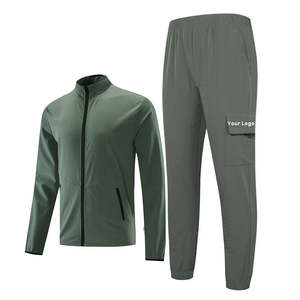 Chándal Jogger ligero con cremallera para hombre de otoño, conjunto de ropa deportiva, chándales transpirables de alta calidad de grosor pesado para hombre - Product Image 1