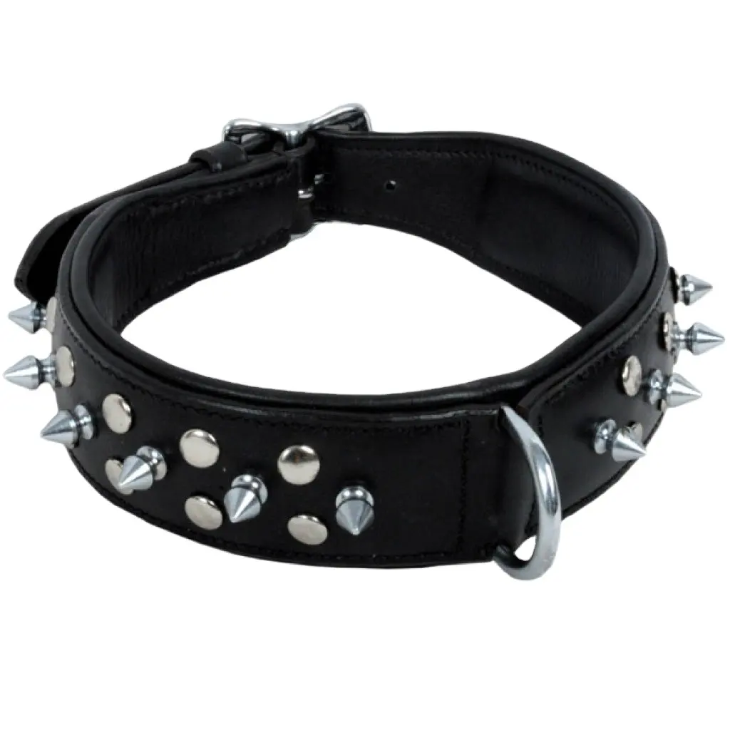 Premium Quality Durable Rivet Spiked Studded Leather Dog Collar at best price