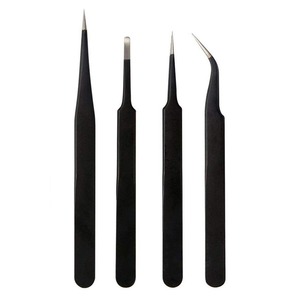 Pinzas Premium para extensiones de pestañas Pinzas para extensiones de pestañas con punta de fibra Acero japonés Color personalizado - Product Image 6