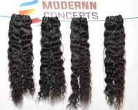 Bundel kutikula mentah alami bergelombang murah pemanjangan rambut manusia India grosir kuil Indian