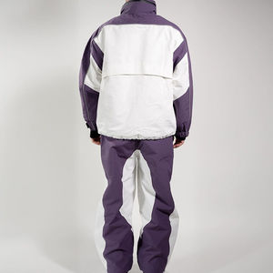 New Design Winter Men's Plus Size Hooded Solid Nylon Windbreaker Jacket and Pant Set Tracksuit Jogging Suit OEM Service - Product Image 2