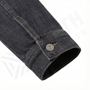 Veste en jean vintage à manches longues décontractée pour femme, en coton respirant, col rabattu, style tendance, streetwear - Product Image 6