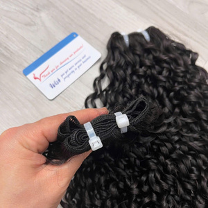Precio de fábrica Pixie Curly Weft Extensiones de cabello Cabello humano vietnamita Pixie Curl Hair Bundles - Product Image 3