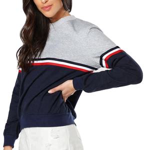 สเวตเตอร์แบบสวมหัวแขนยาวสีกรมท่าสำหรับผู้หญิงฤดูใบไม้ร่วงเสื้อสเวตเตอร์ถักสีพื้นเสื้อสเวตเตอร์คอกลมสำหรับผู้หญิง - Product Image 1