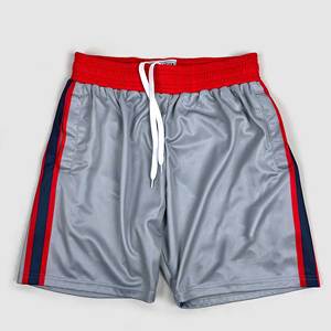 Short décontracté à séchage rapide personnalisé pour hommes High Street élastique mi polyester tricoté solide pour les jeunes de la ville les fans de plage nom personnalisé - Product Image 1