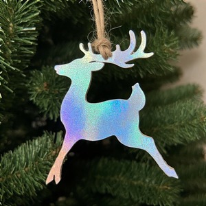 ShimmerDasher Reno festivo fundido escultura colgante decoraciones navideñas para exhibiciones de temporada para el hogar - Product Image 1