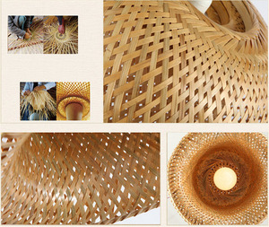 King Craft Viet's Rustic Vintage Pendentif Lumière Couverture Bambou Abat-Jour Lustre Seagrass Pailles Antique pour La Décoration Intérieure Rotin - Product Image 5