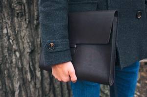 Premium Genuine <b>Leather</b> Durable Portable Lightweight <b>Laptop</b> <b>Sleeve</b> Modern Classic Style for Professionals Office Travel Use - Product Image 5