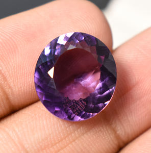 พลอยอะมีทิสต์สีม่วงทรงรีจากห้องปฏิบัติการ 11.60 กะรัต พลอยอะมีทิสต์จากห้องปฏิบัติการไร้ตำหนิ ขนาด 16.5x15x8 มม. พลอยอะมีทิสต์แบบหลวมสำหรับทำเครื่องประดับ - Product Image 5