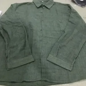 Camisa Casual Clásica de Algodón y Lino para Hombre, Transpirable, con Capucha, Talla 6XL, para Invierno y Otoño, Camiseta de Satén, Paquete Individual, Suministro ODM - Product Image 6