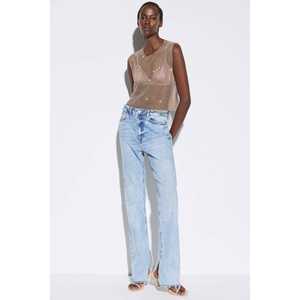 T-shirt ajusté pour femme, style décontracté, 100% coton et élasthanne, respirant, avec logo en lettres, taille XS, vêtement court pour l'été - Product Image 3