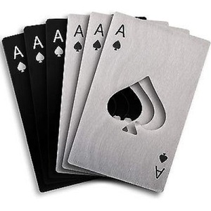 Abrebotellas de metal inoxidable Quick-Pop Card Master Flex Opener con Easy Cap Cracker Open Snapper - Product Image 1