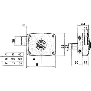 Lince 5125A-BO/120 Serratura Destra - Product Image 2