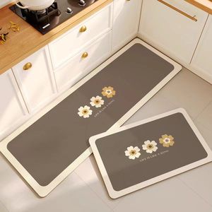 Juego de Alfombrillas de Cocina Modernas con Diseño Floral, Antiderrames y de Secado Rápido, Fabricadas en PVC y Tela de Poliéster con Respaldo de Goma Acolchado Antideslizante - Product Image 2