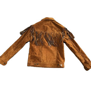 Veste courte d'hiver en cuir véritable de vache, style vintage, avec pompon, pour homme et femme, fabriquée sur mesure par des fabricants, en toile saine de haute qualité - Product Image 2