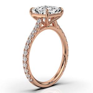 Elegante anillo de compromiso para mujer, oro sólido de 14K y 18K con diamante, diseño personalizado, banda de Boda nupcial para fiestas - Product Image 6