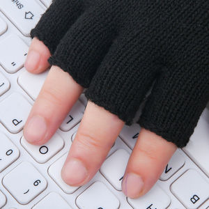 Unisex Knitted Fingerless <b>Acrylic</b> <b>Gloves</b> Single Layer Half Finger <b>Mittens</b> for Daily Life Sports & Parties Winter Touch Screens - Product Image 4