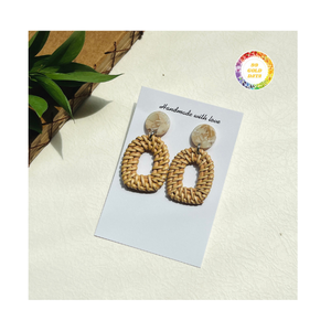Pendientes de declaración de resina acrílica de moda Vintage conjunto de ratán en forma de mariposa Bohemia regalo perfecto para mujeres - Product Image 2