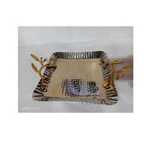 Nouveau design Plateau de service 2 tons en aluminium Taille personnalisée Plateau de service à fleurs pour ustensiles de cuisine Plateau de service pour le dîner - Product Image 6