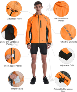 Custom Logo Printed <b>Level</b> High Waterproof Windproof Jacket Men New Designs Outdoor Windbreaker <b>Long</b> Zip OEM Service Available - Product Image 5