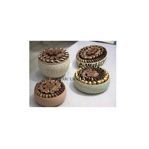 เครื่องเงินออกแบบโดยใช้ค้อนทุบสำเนียงการตกแต่งที่ทันสมัยถาดอาหารรอมฎอน - Product Image 2