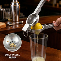 Citruspers van aluminiumlegering, heavy-duty, handmatig, voor citroen, limoen en sinaasappel, geschikt voor restaurants en bars
