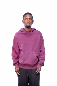 Sweat-shirts à capuche surdimensionnés pour hommes OEM, 100% coton molletonné, grammage lourd, confortables pour l'hiver, personnalisables - Product Image 2